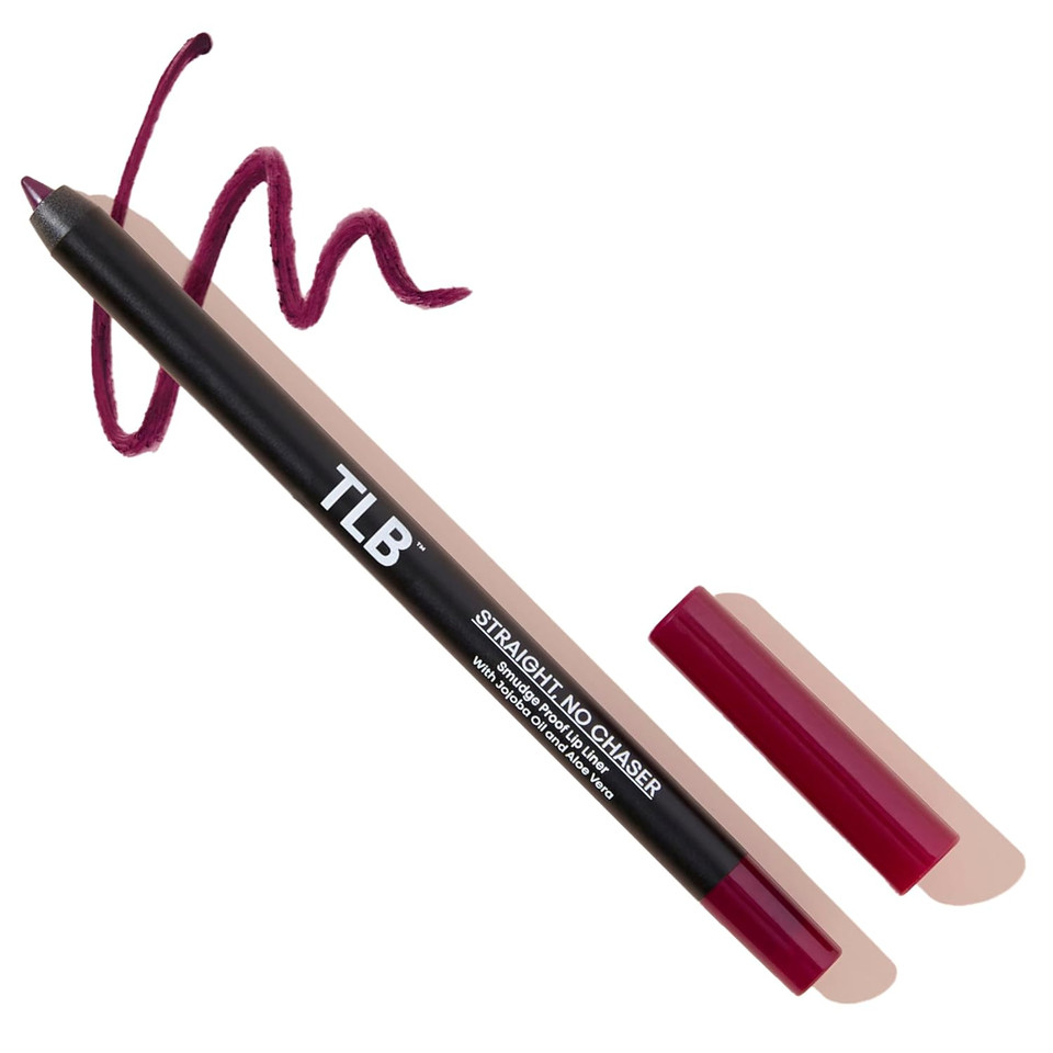 The Lip Bar - Lip Liner, Straight No Chaser (Deep Purple) - High Pigment & Super Creamy - Smudge Proof & Water Resistant - Jojoba Oil, Aloe Vera, Coconut Oil, Vitamin E - Vegan, Cruelty Free - .042 Oz