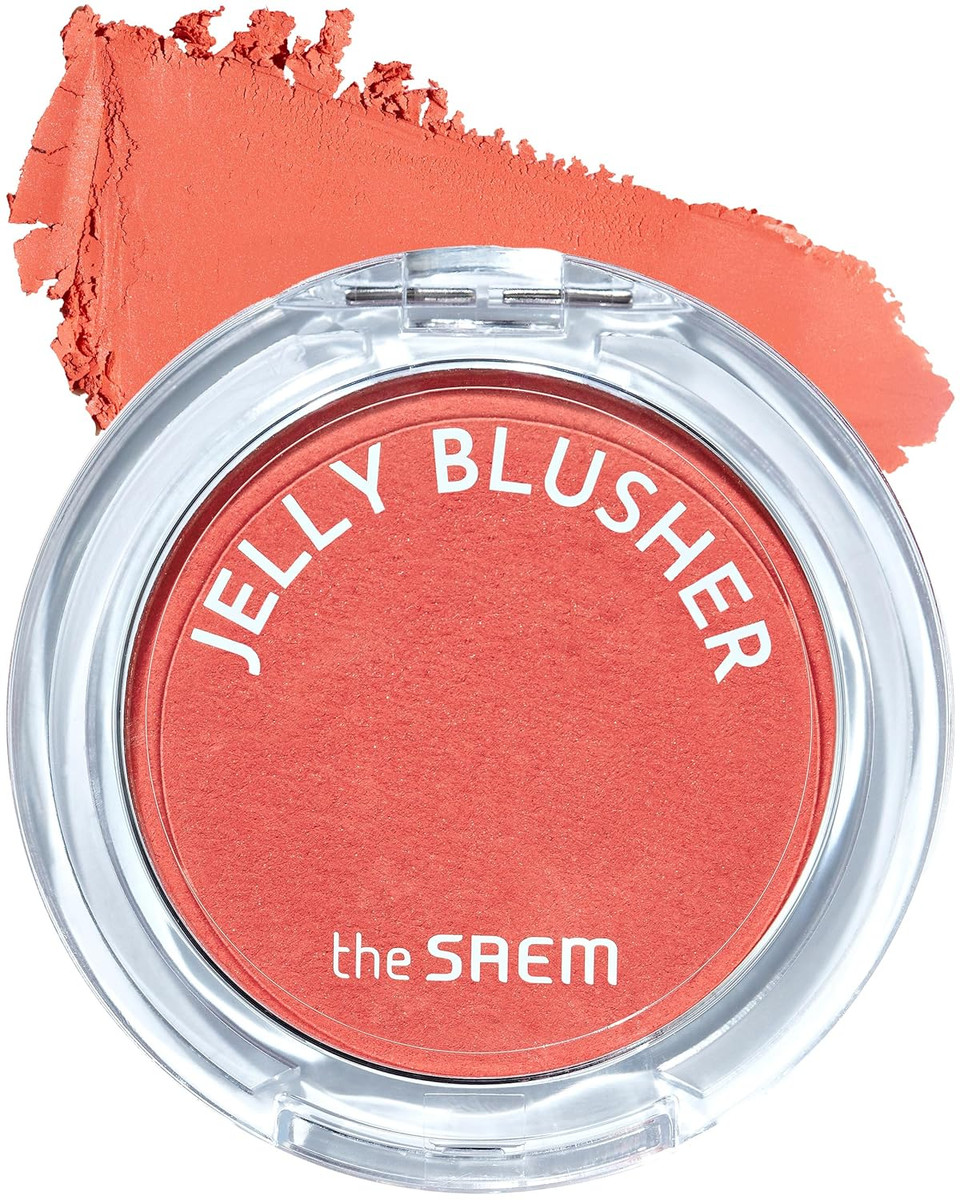 Thesaem Jelly Blusher Pk01 Sweet Petal - Velvety Finish Soft Jelly Powder Cheek - Easy Blending Formula- Lightweight, Smooth, Natural Buildable Blusher