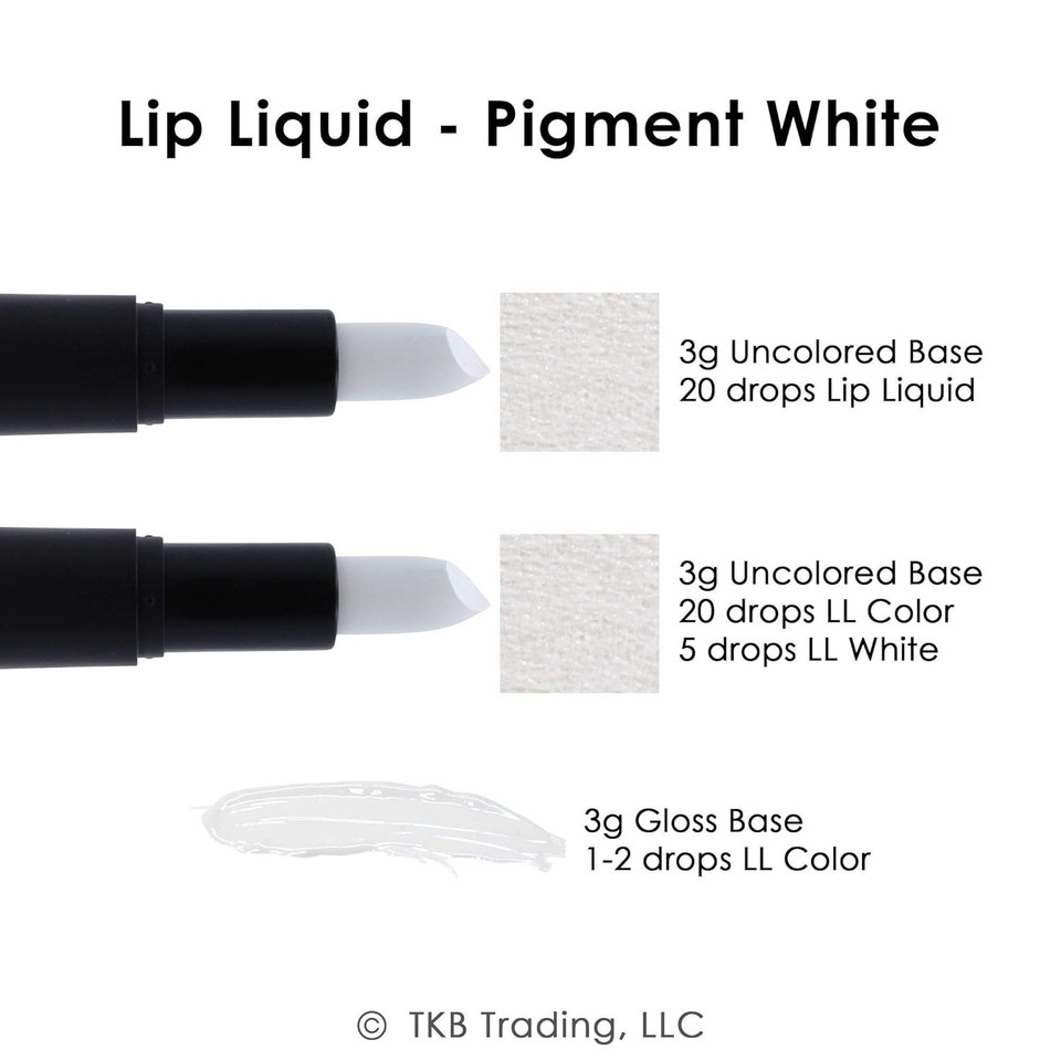 Tkb Lip Liquid Color|Liquid Lip Color For Tkb Gloss Base, Diy Lip Gloss, Pigmented Lip Gloss And Lipstick Colorant, Made In Usa (1Floz (30Ml), Pigment White)