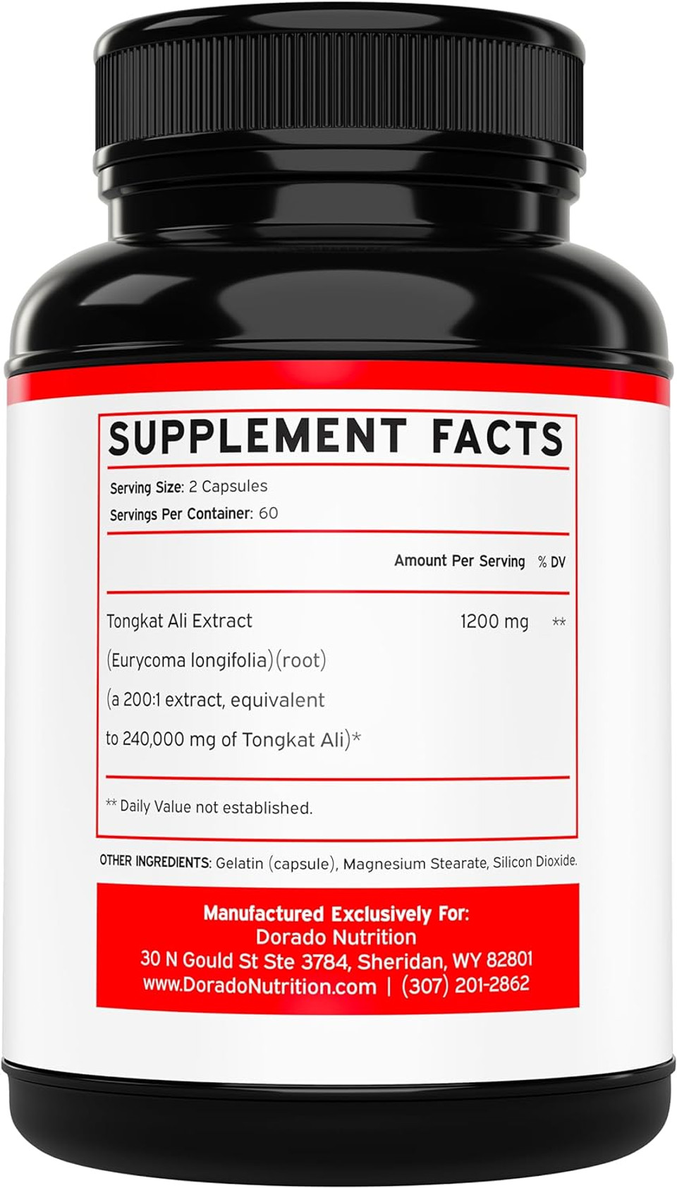 Tongkat Ali For Men 1200Mg (200 To 1 Extract) - 120 Capsules - Longjack Supplement - Premium Tonkat-Ali Supplement - Support Strength, Drive, Athletic Performance & Muscle Mass - Gluten Free & Non-Gmo