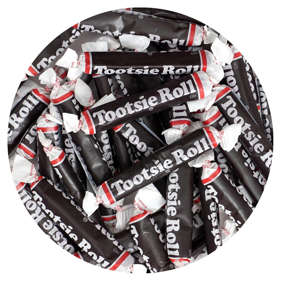 Tootsie Rolls Large, 1Lb Bulk Bag (Approx 40 Pieces), Big Tootsie Rolls, Individually Wrapped Bulk Candy, Chocolate Candy, The Hampton Popcorn & Candy Company