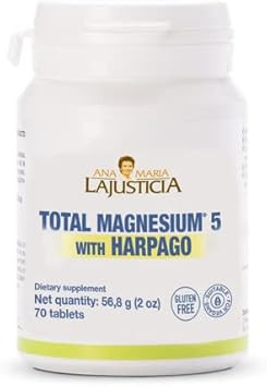 Total Magnesium 5 With Harpago 70 Tablets By Ana Maria Lajusticia - Gluten Free And Vegan Friendly