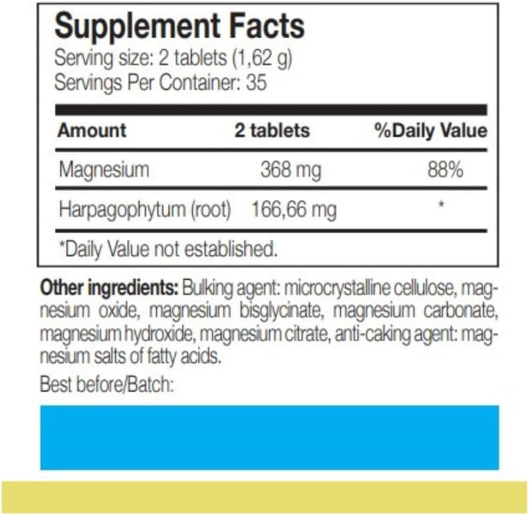Total Magnesium 5 With Harpago 70 Tablets By Ana Maria Lajusticia - Gluten Free And Vegan Friendly