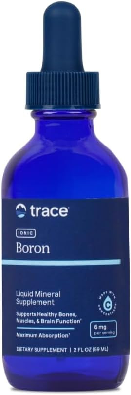 Trace Minerals Ionic Boron - Brain & Bone Support Supplement - Liquid Supplement With Magnesium Aids Healthy Joints & Muscles - Formula Supports Nerve Health & Function - 2 Fl Oz (About 48 Servings)
