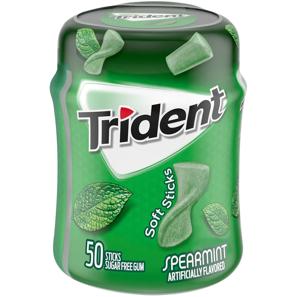 Trident Unwrapped Gum, Spearmint 50-Ct
