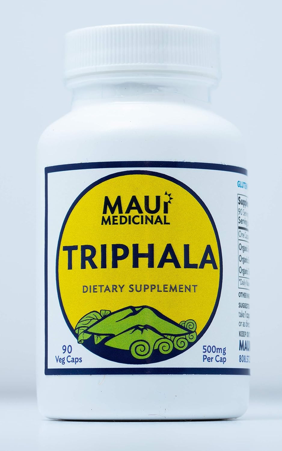 Triphala 90 Veggie Capsules - 500Mg Per Capsule Organic Herbal Formula
