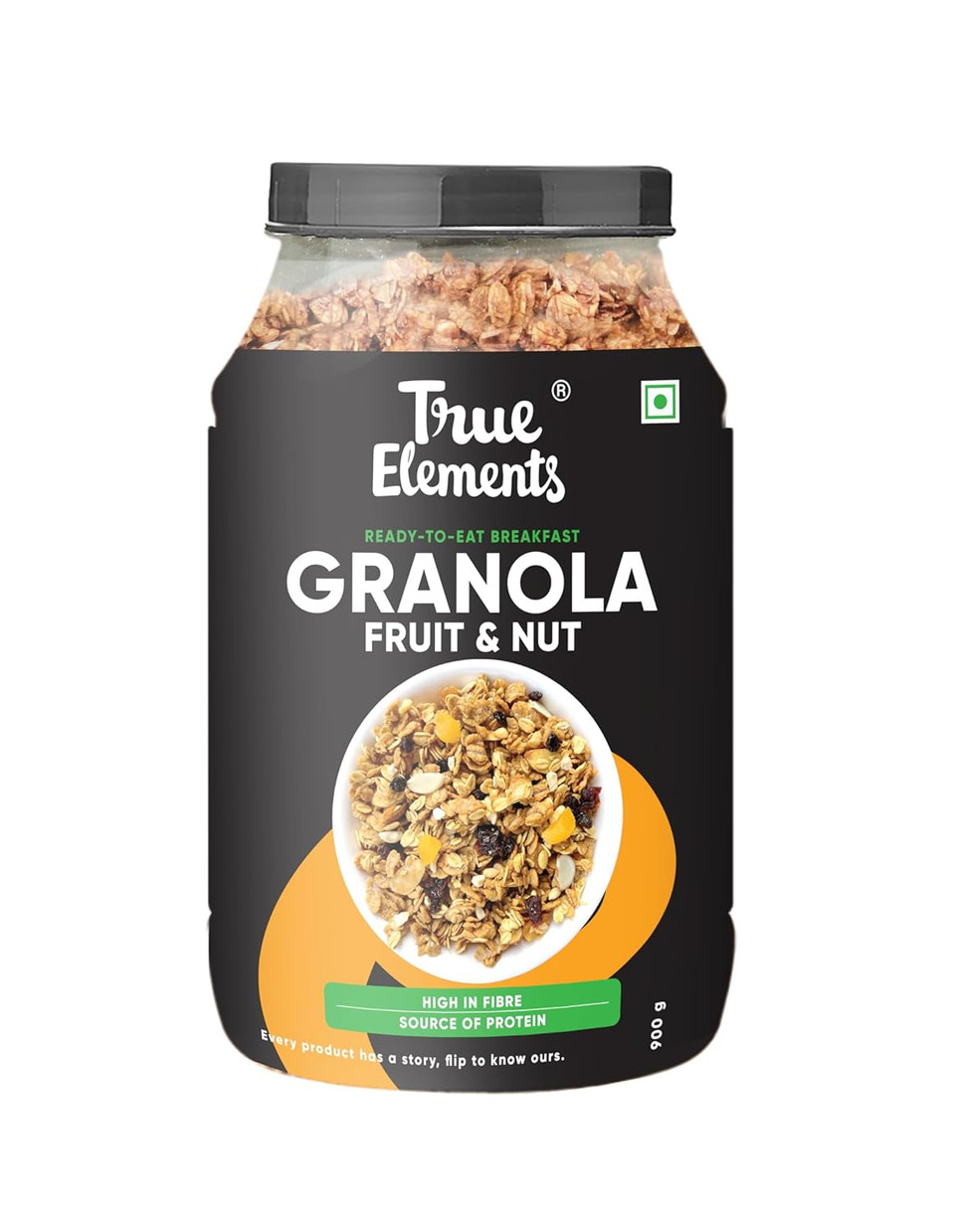 True Elements Baked Granola 31.74 Oz - Granola For Breakfast | Loaded With Almonds & Cranberries | Healthy Cereal