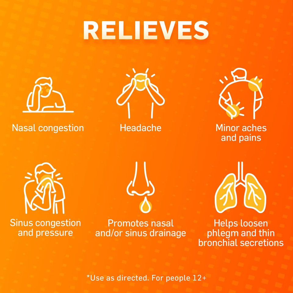 Tukol Max Action Sinus, Congestion & Pressure Caplets For Pain, Headache Relief, Expectorant, Non-Drowsy, 20 Count