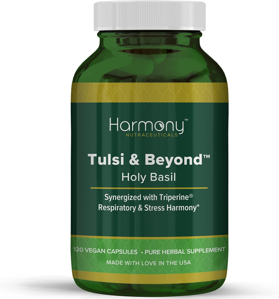 Tulsi - Holy Basil Supplement - Highest Potency, Maximum Bio-Availabilty, Made With Organic Herbs (Vegetarian Capsules, 120 Count)