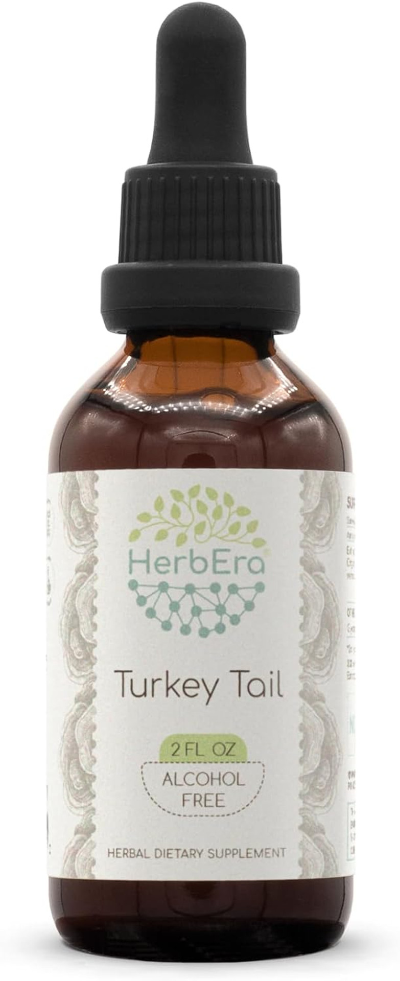 Turkey Tail B60 Alcohol-Free Herbal Extract Tincture, Concentrated Liquid Drops Natural Turkey Tail (Trametes Versicolor) Dried Mushroom (2 Fl Oz)