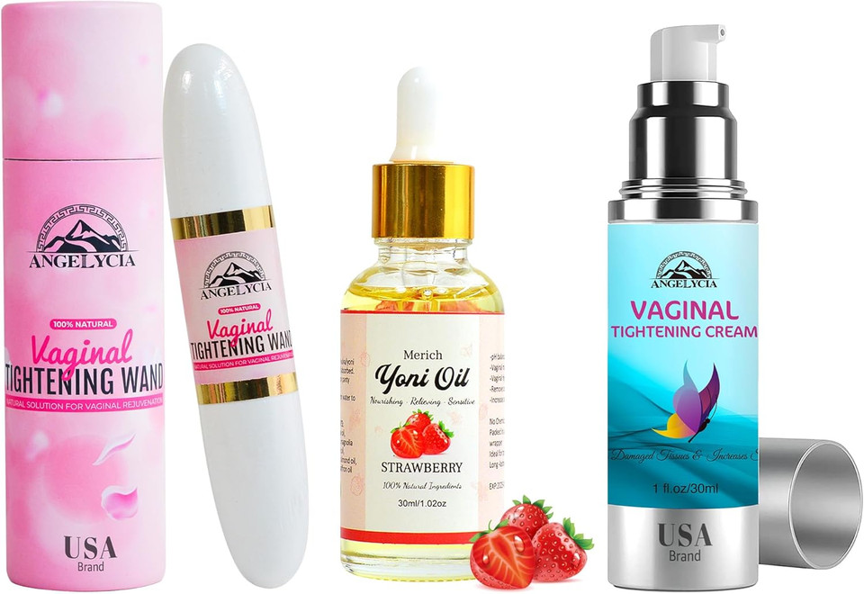 Ultimate Feminine Rejuvenation Trio: Wand, Cream And Yoni Oil For Vaginal Tightening, Rejuvenation, Effective Vaginial Tightening Cream, Coochie Tightener Wand And Feminine Yoni Oil