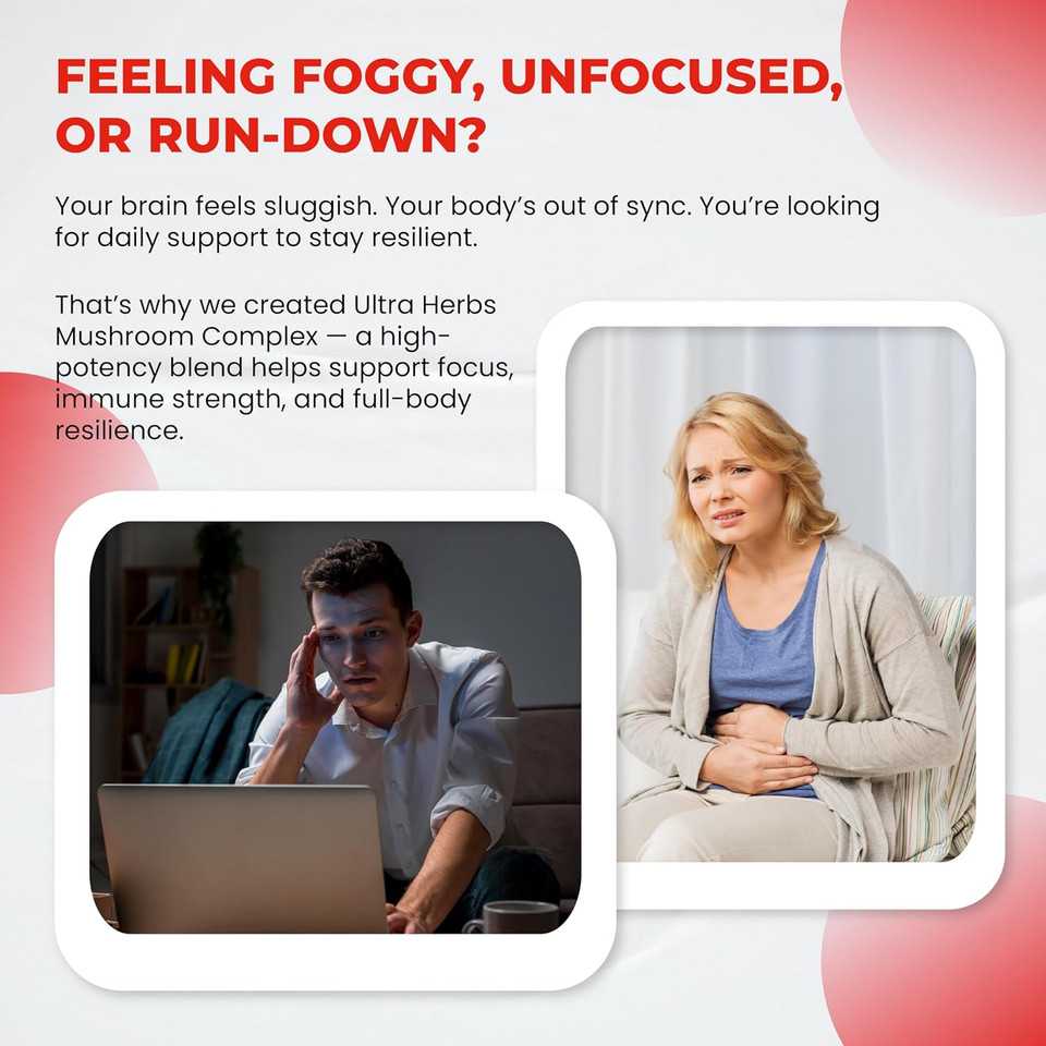 Ultra Mushroom Supplement Complex W Lion'S Mane Cordyceps Maitake - 8 In 1 Mushroom Brain Supplements For Enhanced Clarity And Focus | 150 Capsules