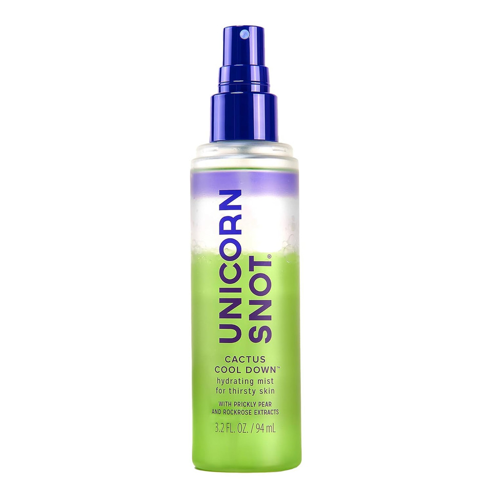 Unicorn Snot Cactus Cool Down After Sun Soothing Spray - Hydrating Facial Mist, Makeup Primer & Blue Light Shield  Cooling Spray With Aloe, Jojoba & Prickly Pear