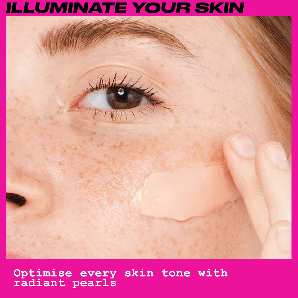 Uoma Primer Face Makeup By Sharon C - Primed To Glow Illuminating Makeup Primer. Energizing Maca Root Skincare With Vitamin E, Highlighter Makeup Primer For Face With Dewy Finish 30Ml