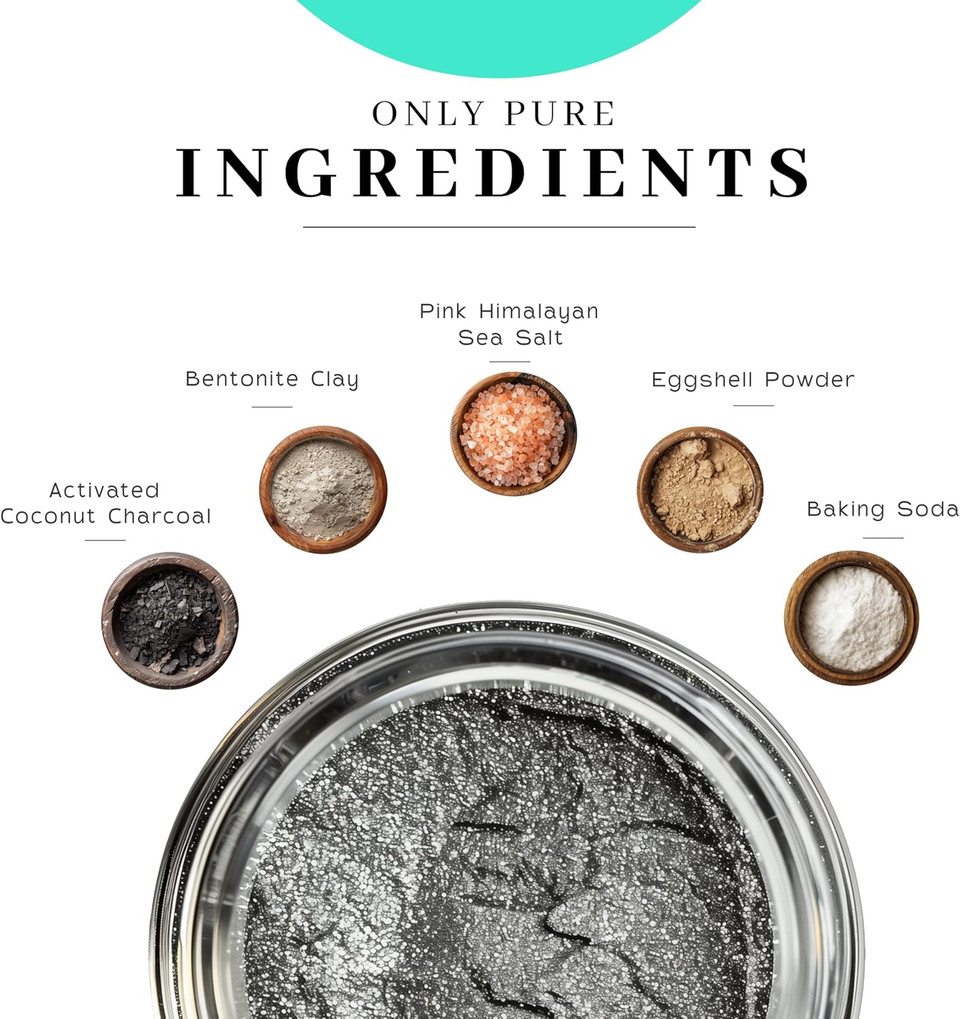 Vanman'S - Tiny Miracle Eggshell Tooth Powder - Fluoride-Free Whitening With Coconut Charcoal & Eggshell Powder - Remineralizing - 0.25 Oz