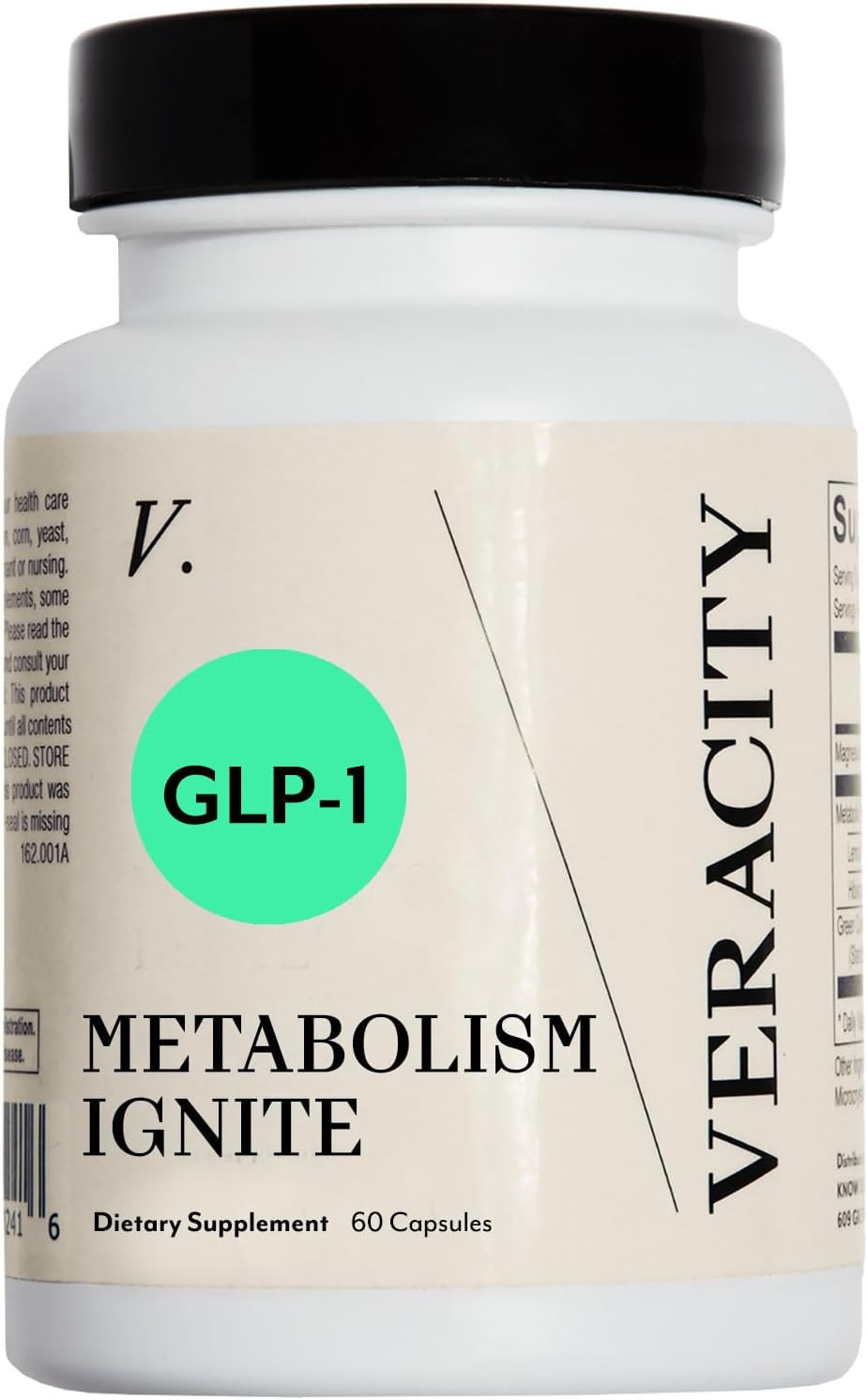 Veracity Metabolism Ignite - Boosts Glp-1 To Reduce Appetite And Cravings For Clinically Proven Weight Loss - Natural Glp-1 & Metabolic Support Supplement - Burns Fat - Side Effect Free - 30 Serving