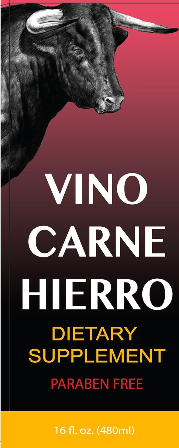 Vino Carne Hierro 16 Oz Paraben Free