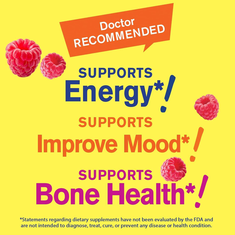 Vitamin B12 1000Mcg Gummies - For Energy, Mood, Metabolism And Immune System Support - Vegan Friendly And Gluten-Free, Gmo Free And Doctor Recommended - 60 Gummies