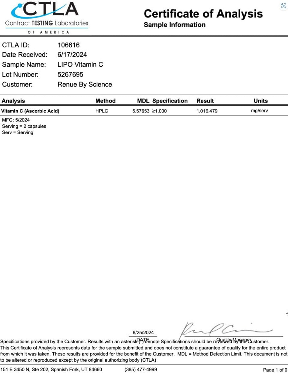 Vitamin C | High Strength Liposomal Vitamin C Supplement | 120 Vitamin C Capsules - 500Mg Vit C Per Serving | Non-Gmo & Allergen Free | Made In The Usa Third-Party Tested