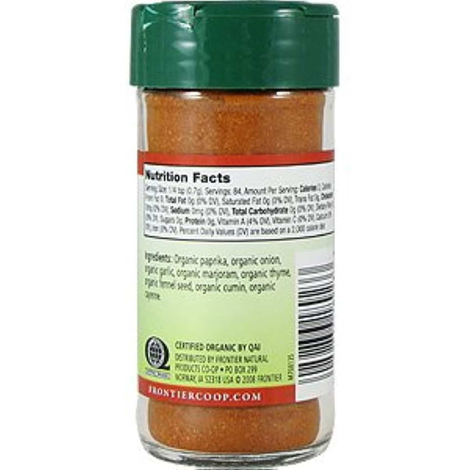 Frontier Co-Op Organic Cajun Seasoning, 2.08-Ounce Jar, Authentic Louisiana Flavor For Southern Delicacies, Kosher, Non Gmo