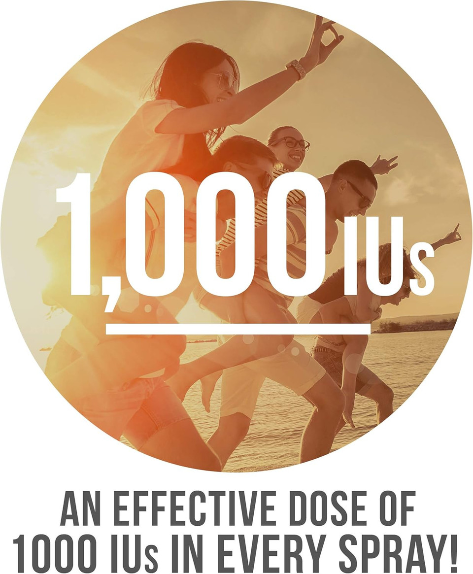 Vitamin D3 1000 Iu Spray -1Oz- Naturally High Absorption Rate Supports Bone Boosts Immune System Vitamin Supplement