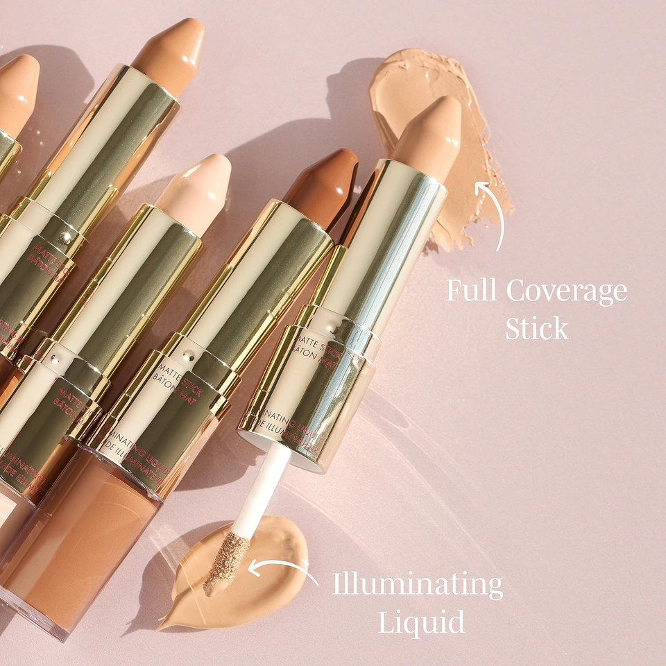 Wander Beauty Dualist Matte And Illuminating Concealer Makeup - Medium - Dual-Ended Matte & Liquid Concealer Stick - Full Coverage Formula To Brighten, Firm & Hydrates Under Eyes - 0.28 Fl Oz