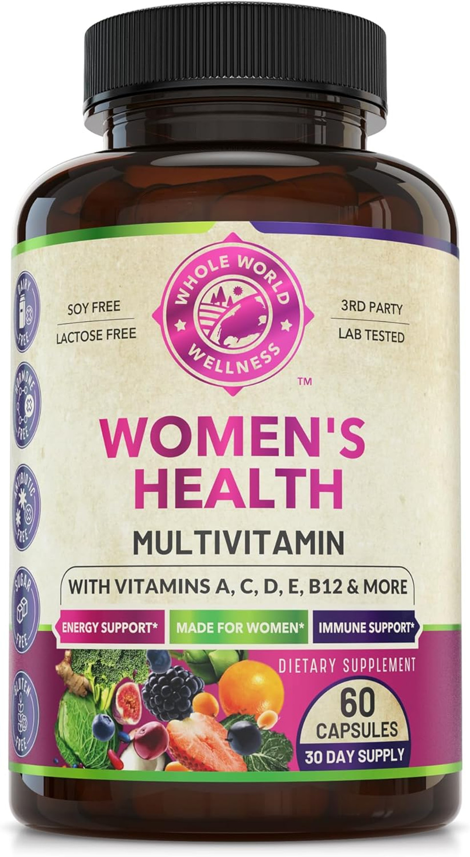 Womens Daily Multivitamins & Pure Saffron Extract Bundle (One Bottle Each). Collectively Supports Holistic Wellness, Boosted Energy, Uplifted Mood. Usa Made