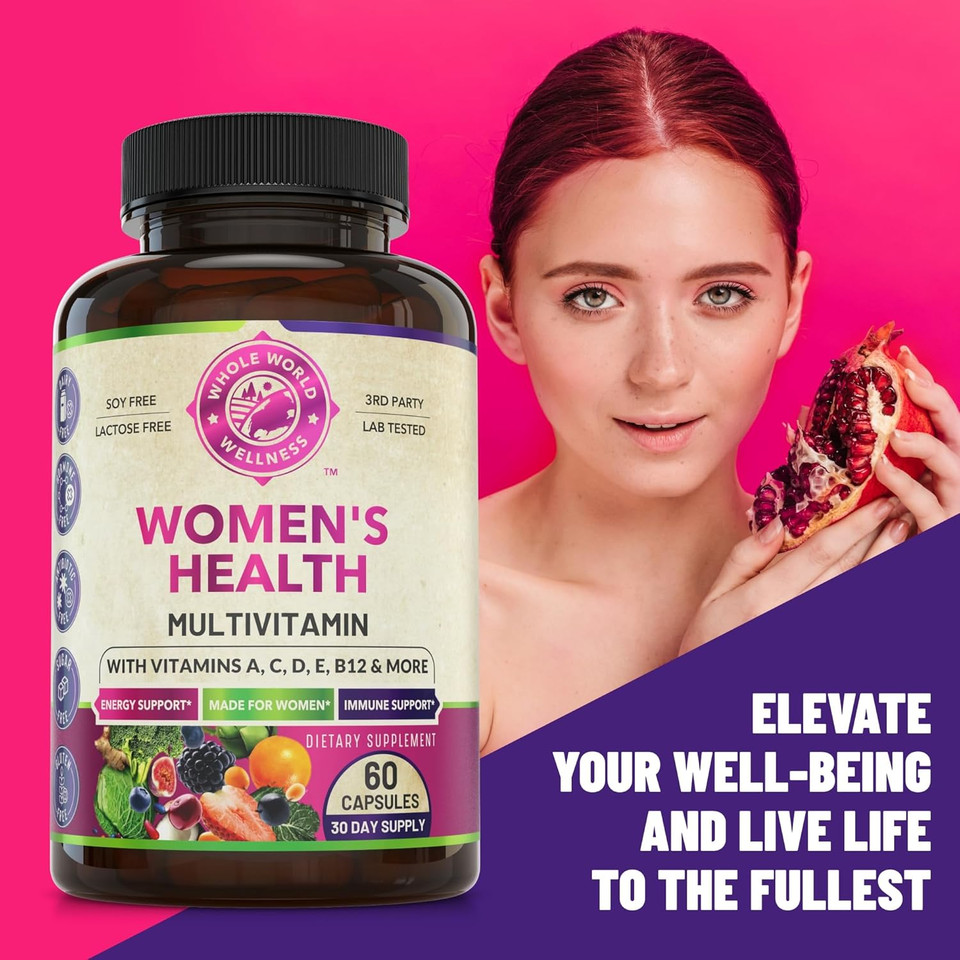 Womens Daily Multivitamins & Pure Saffron Extract Bundle (One Bottle Each). Collectively Supports Holistic Wellness, Boosted Energy, Uplifted Mood. Usa Made
