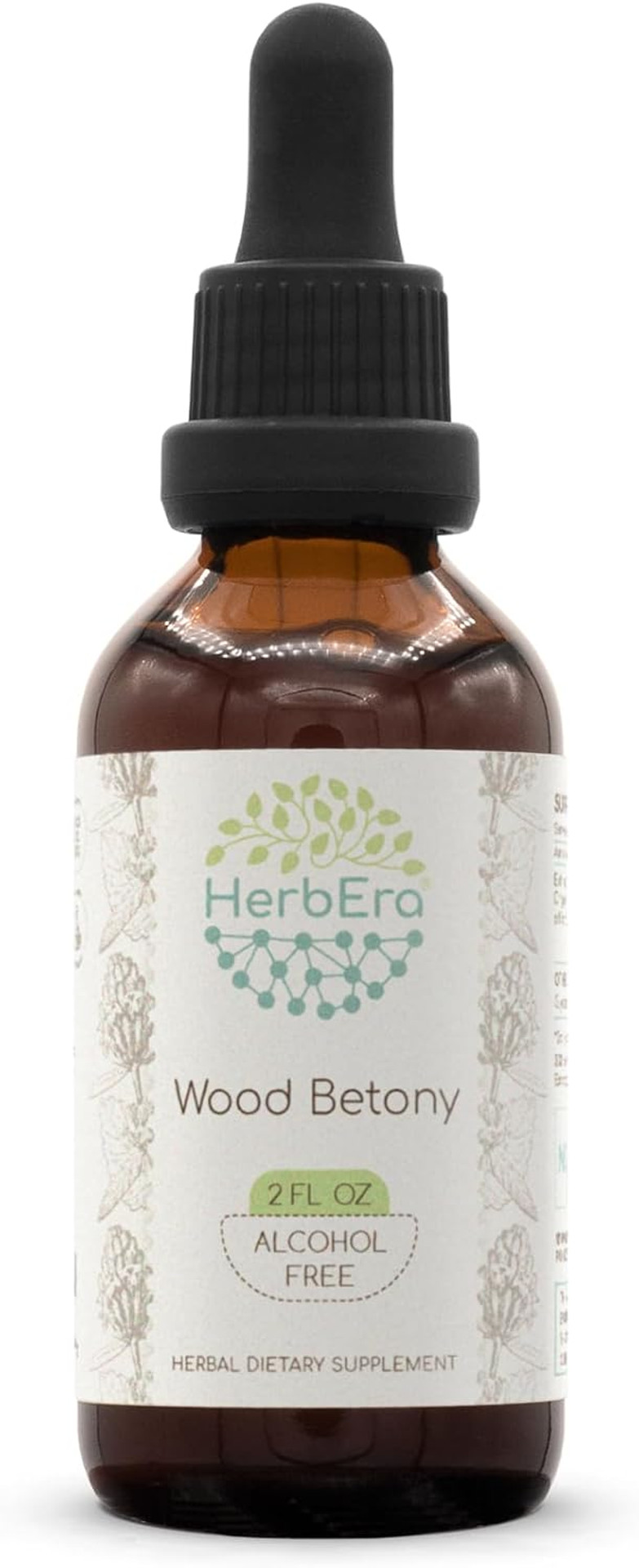 Wood Betony B120 Alcohol-Free Herbal Extract Tincture, Concentrated Liquid Drops Natural Wood Betony (Stachys Officinalis) Dried Top (4 Fl Oz)