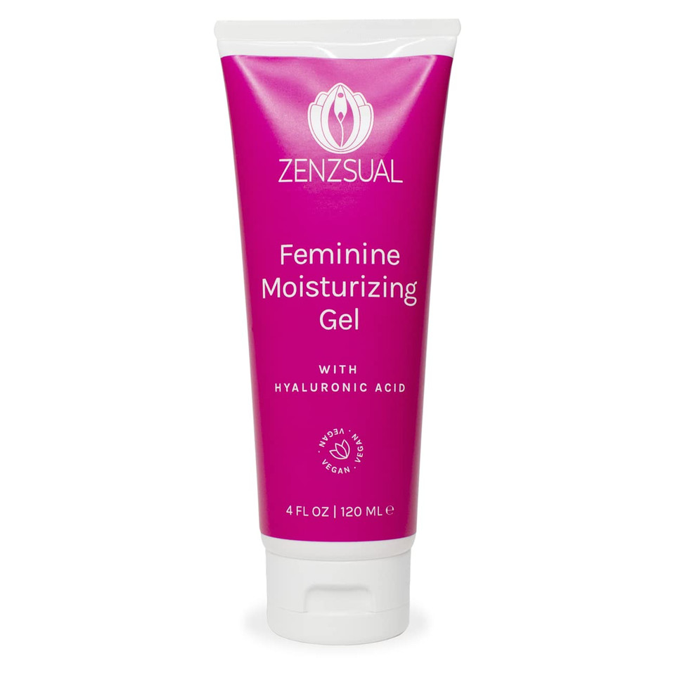 Zensual Feminine Moisturizing Gel - With Hyaluronic Acid, Water Based Vaginal Moisturizer For Dryness, Irritation, Itchiness, Or Discomfort, Fragrance-Free, 100% Vegan, No Parabens, 4Oz (120Ml)