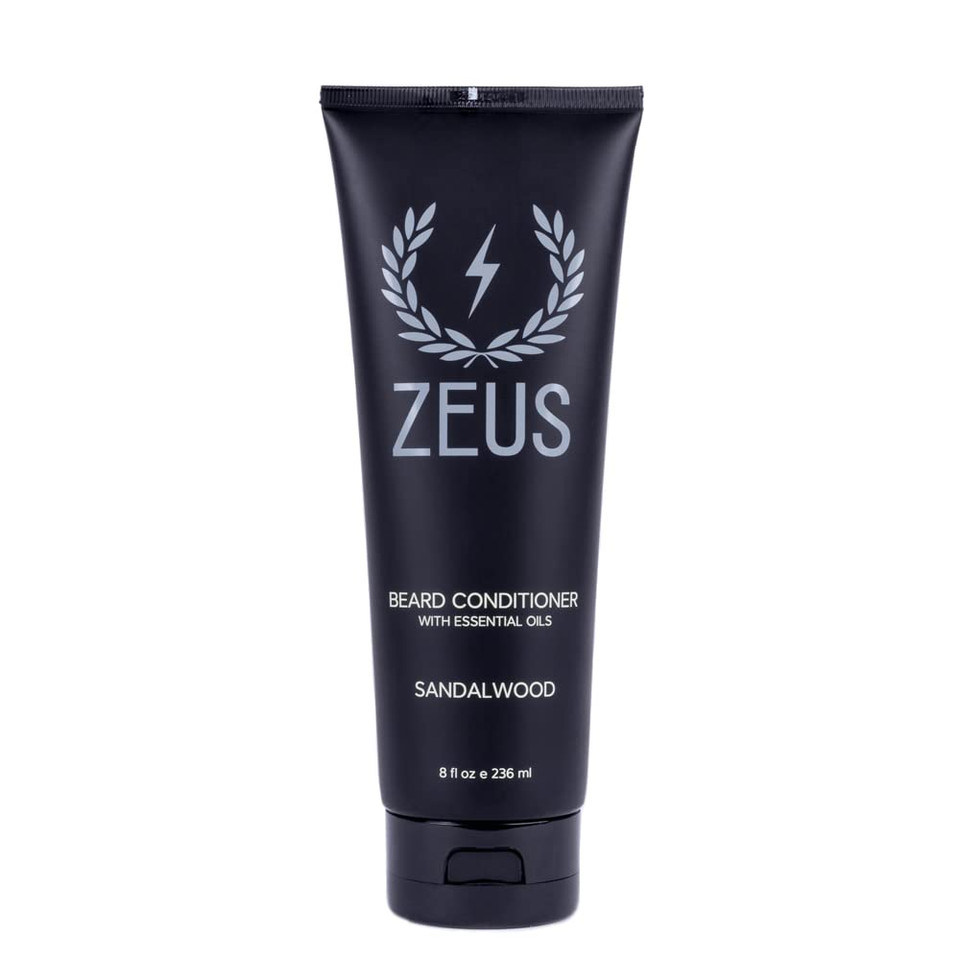 Zeus Beard Conditioner Wash, Green Tea & Natural Ingredients To Cleanse & Soften Beard  Made In Usa (Vanilla Rum) 8 Oz