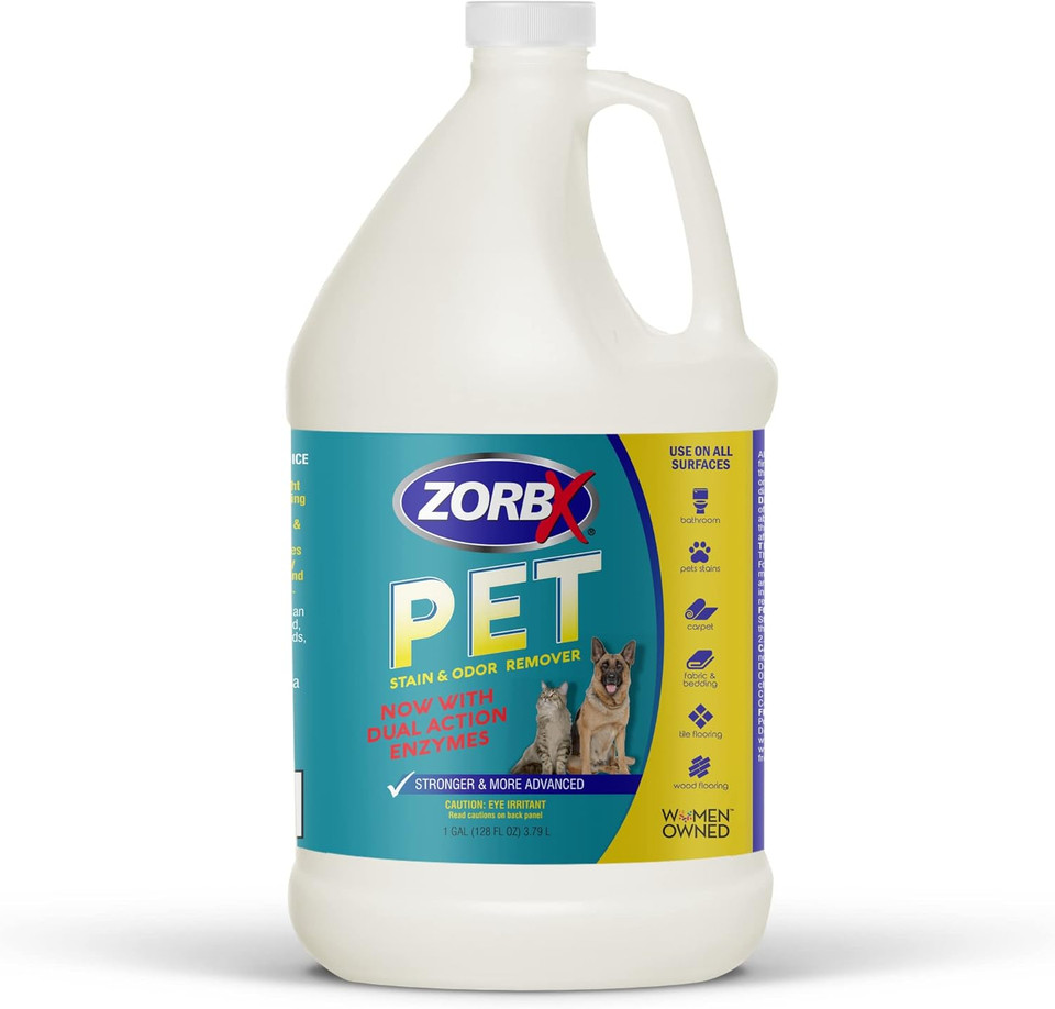 Zorbx Pet Stain And Odor Remover Spray 24 Fl Oz - Dual Action Natural Enzyme Stain Remover & Pet Odor Neutralizer - Pet Stain Remover For Carpet, Dog & Cat Urine - Odor Absorber For Strong Odor