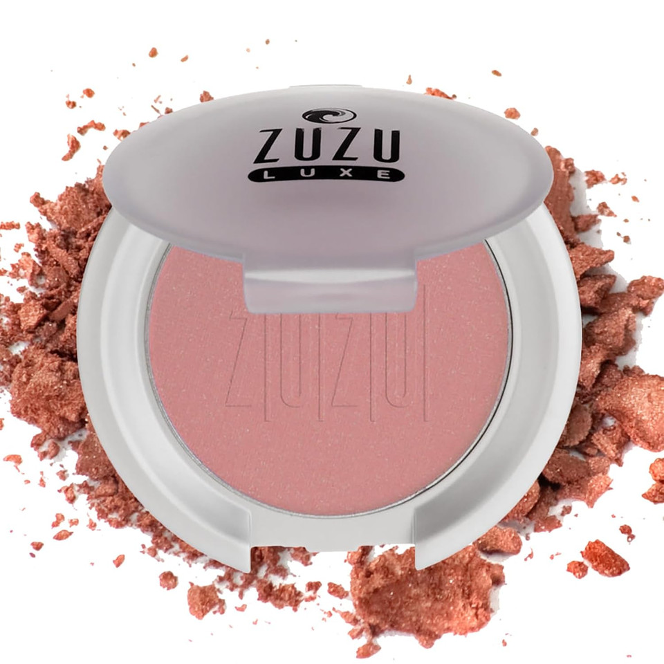 Zuzu Luxe Mineral Blush (Nymph - Vivid Pastel Pink/Cool Shimmer), Natural, Paraben Free, Vegan, Gluten-Free, Cruelty-Free, Non Gmo, 0.1 Oz