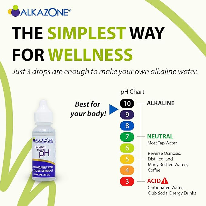 ALKAZONE Balance Your pH Antioxidants Alkaline Mineral Booster & Supplements