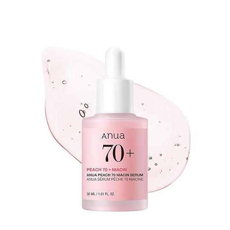 Anua Peach 70 Niacinamide Serum, Daily Glow Serum For Face, Skin Tone & Dullness Care with Vitamin B12, Lightweight, Hydrating For Glass Skin Effect, Korean Skin Care, 1.01 fl.oz