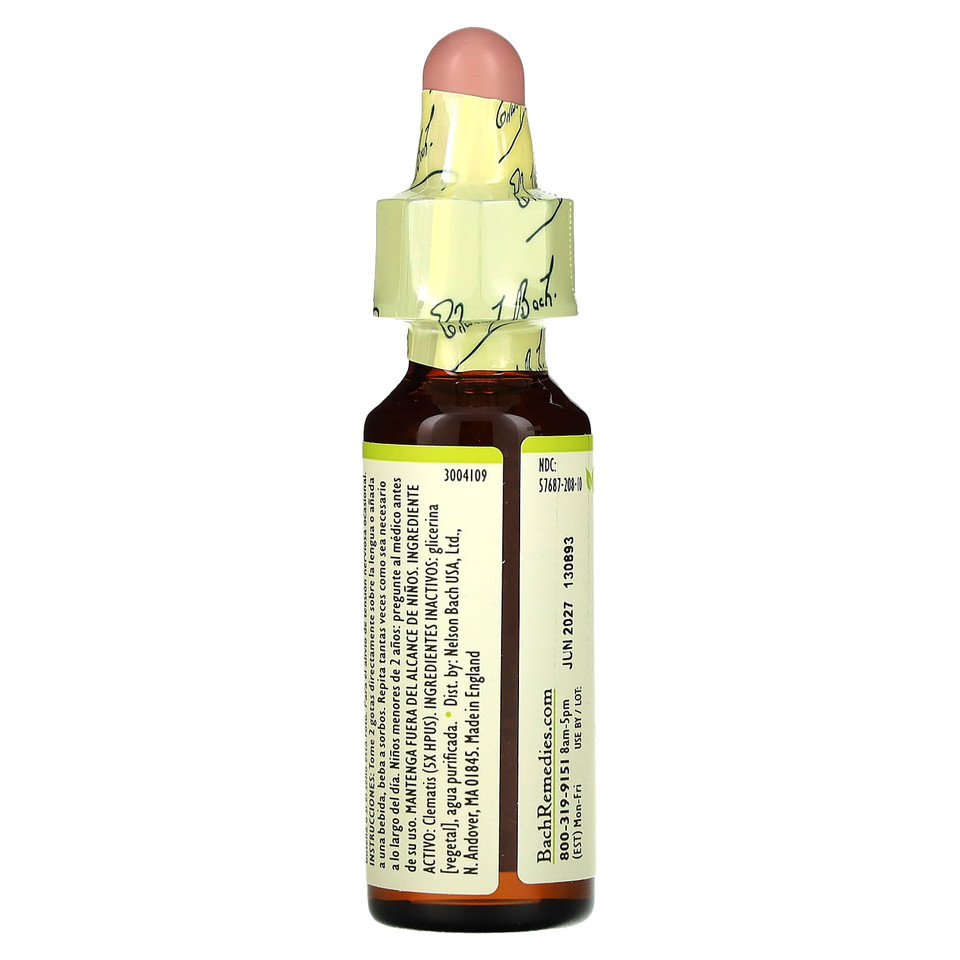 Bach Original Flower Remedies, Clematis, 0.35 fl oz (10 ml)