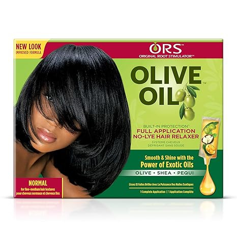 ORS Olive Oil Built-In Protection Full Application No-Lye Hair Relaxer - Extra Strength Kit (Pack of 1)
