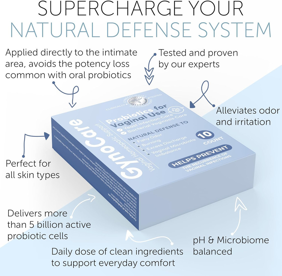 Vaginal Probiotics for Women | Feminine Care | pH Balance for Women | Yeast Infection Care | Bacterial Vaginosis Treatment | Defense Against Burning and Excess Discharge | 10 Count