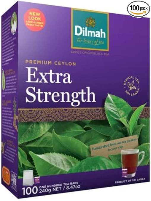 Dilmah Extra Strength Ceylon Tea 100 Tea Bags - 240g(8.47oz)