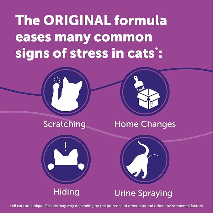 FELIWAY® Classic 3 x 30 Day Cat Calming Refills for Pheromone Diffuser, 3 x 48ml Value Pack - Helps Reduce Common Signs of Stress in Cats & Kittens, Enhanced Calming