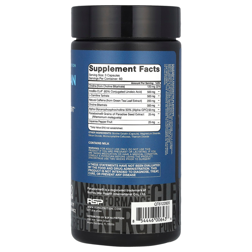 RSP Nutrition, QuadraLean Thermo®, 180 Capsules