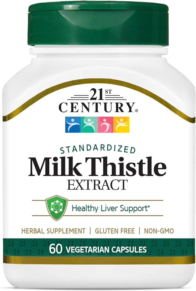 21st Century Vitamins Thistle Extract Veg Capsules, 60 Count (21338)