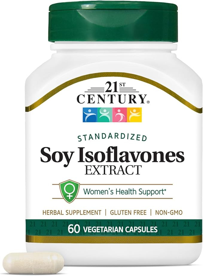 21st Century Soy Isoflavones Veg Capsules, 60Count