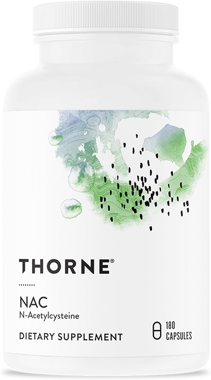 THORNE - NAC - N-Acetylcysteine - 500mg - Supports Respiratory Health and Immune Function*; Promotes Liver and Kidney Detox - 180 Capsules