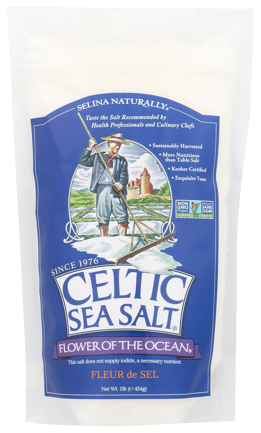 Celtic Sea Salt Flower Of The Ocean Salt Bag, 1 Pound
