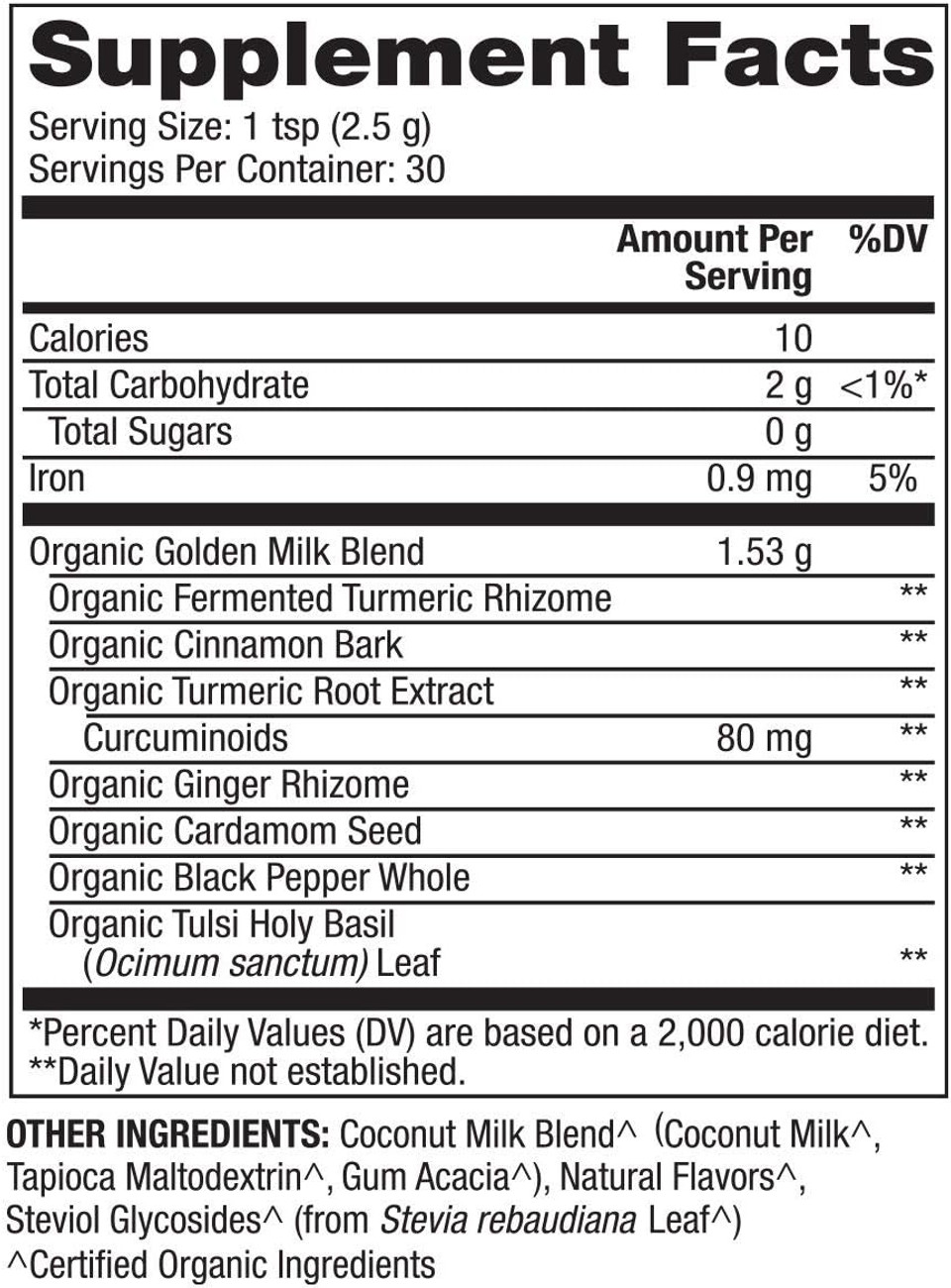 Dr. Mercola Solspring Organic Golden Milk Herbal Supplement, 2.64 Oz. (75 G), Vegan Organic Spice Blend With Turmeric And Ginger, Non Gmo, Gluten Free, Soy Free, Usda Organic