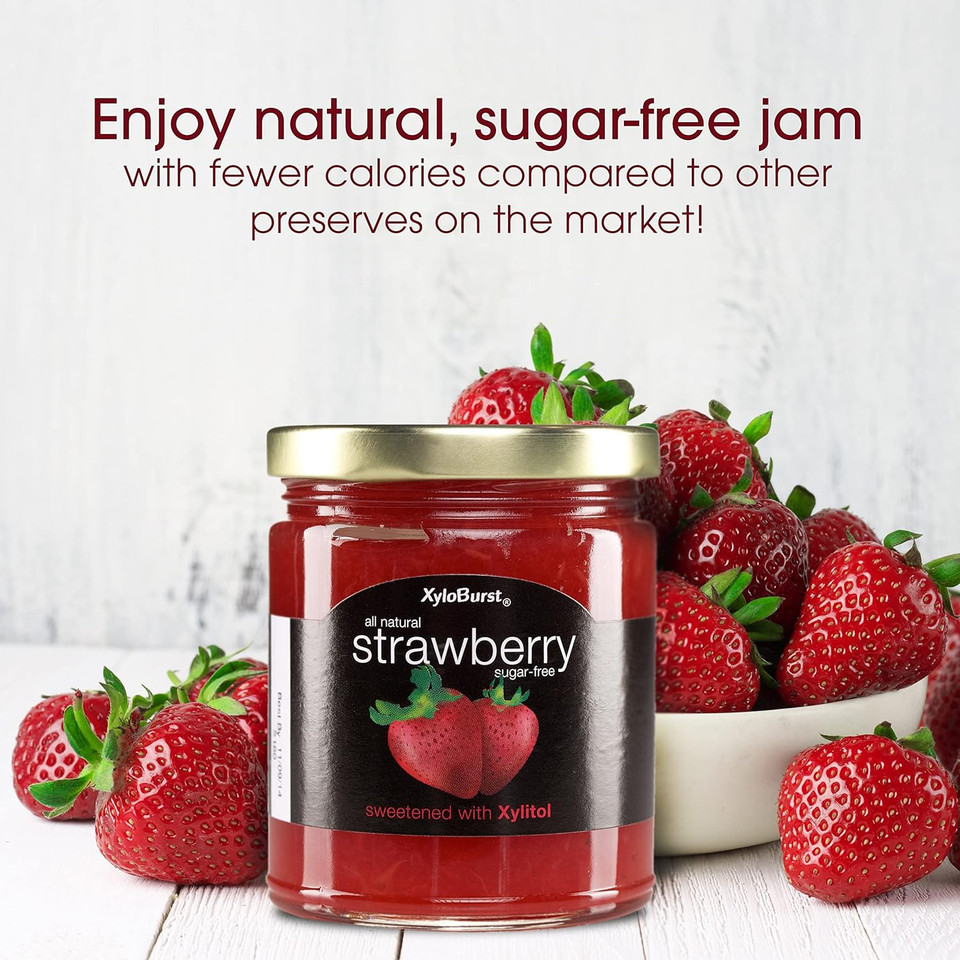 Focus Nutrition, Xyloburst, Sugar-Free Xylitol Strawberry Jam - 10 Oz. Glass Jar