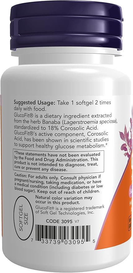 NOW Foods GlucoFit, 60 Sgels (Pack of 3)