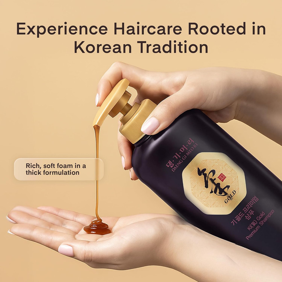 Daeng Gi Meo Ri - Ki Gold Premium Shampoo , Promotes Elastic Hair, Prevents Hair Loss, Eliminates Dandruff, 780ml