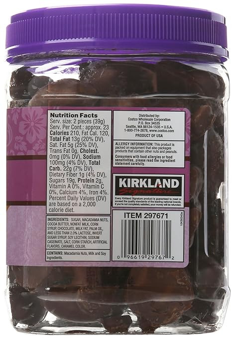 Kirkland Signature Macadamia Clusters 32 Ounce